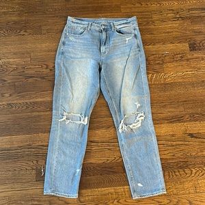 American Eagle ripped mom jeans